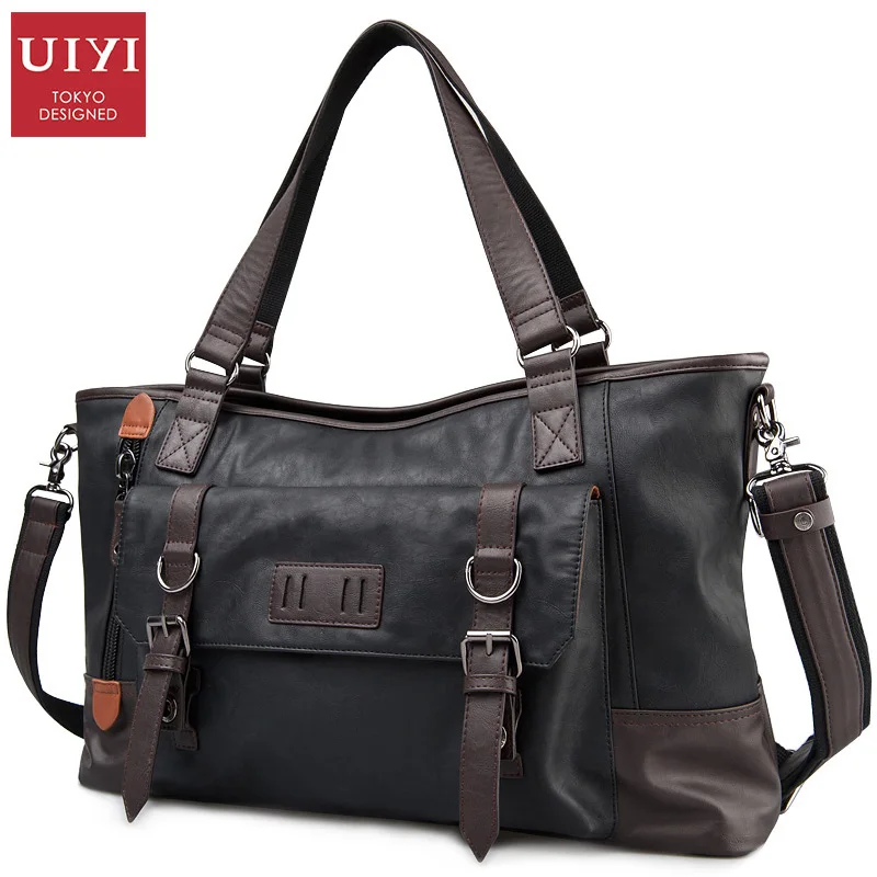 uiyi moda patchwork homens bolsa Tipos de Sacos : Ombro e Bolsas
