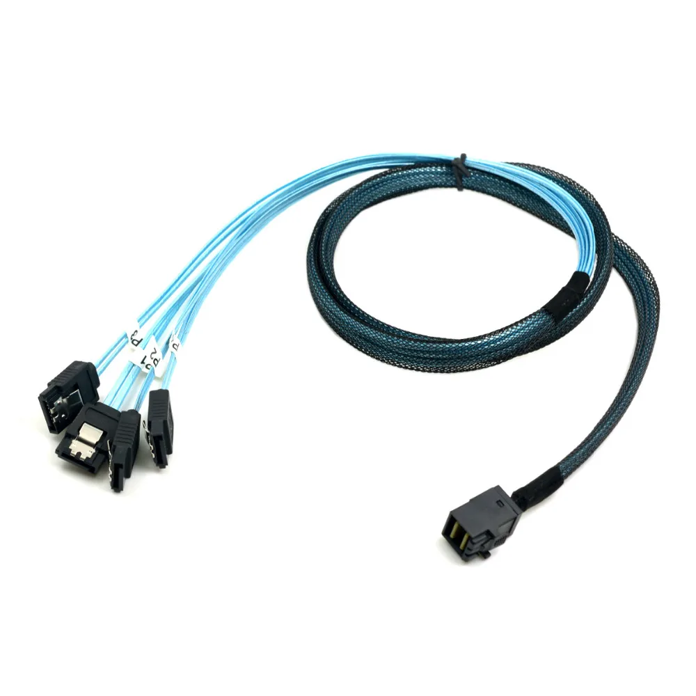 Chenyang внутренний Mini SAS SFF-8643 узловой к 4 SATA 7pin целевой жесткий диск 6 Гбит/с Raid-кабель