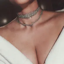 KMVEXO, модное Двухслойное ожерелье с кристаллами в виде сердца, женские Стразы, колье, ожерелье, вечерние, Клубные, свадебные ювелирные изделия