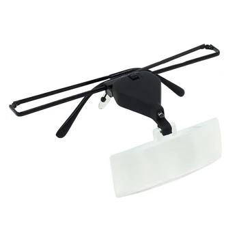 

Adjustable 2 LED Jeweler Watch Repair Magnifier Magnifying Glass Loupe With 5 Lens