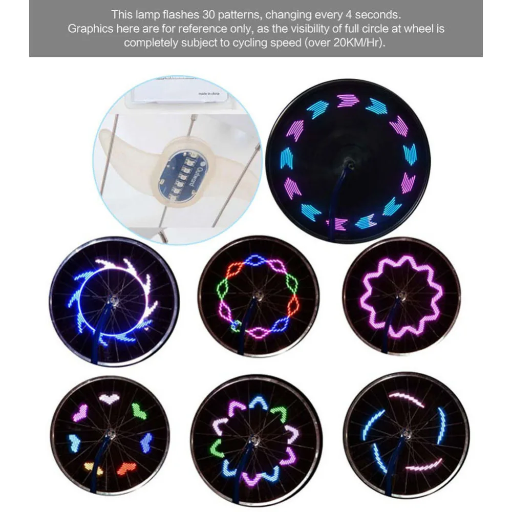 Top Lankeleisi Spoke Light Decorate Light For Mountain Bike Road Bike Rear Tail Light Two Pieces In One Package 4