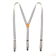 Летний стиль подтяжки 3 клипсы полосатые подтяжки для мужчин и женщин подтяжки с бесплатной доставкой