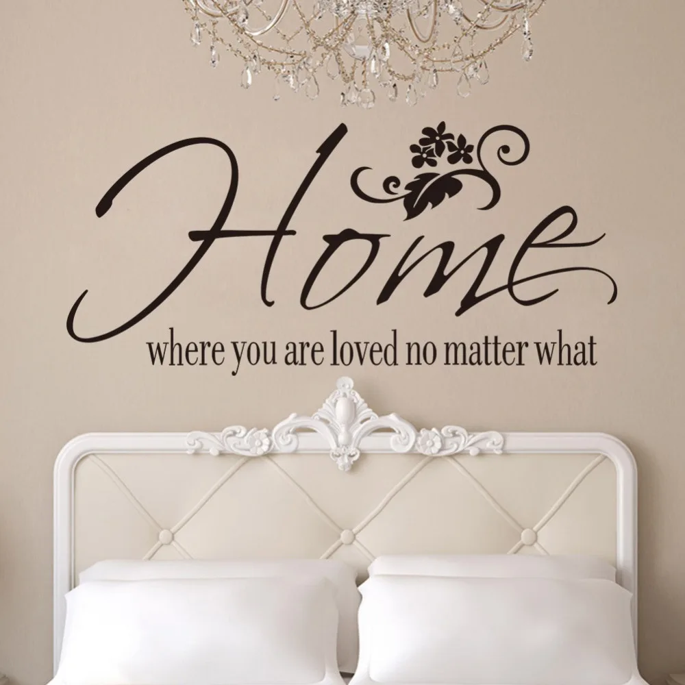 

Hot! Home Where You Are Home Decor Wall Sticker Decal Bedroom Vinyl Art Mural Drop Shipping Fe13