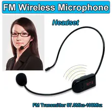 Free Shipping! Wireless FM Condenser Handheld Microphone Headset Megaphone Radio For Speaker