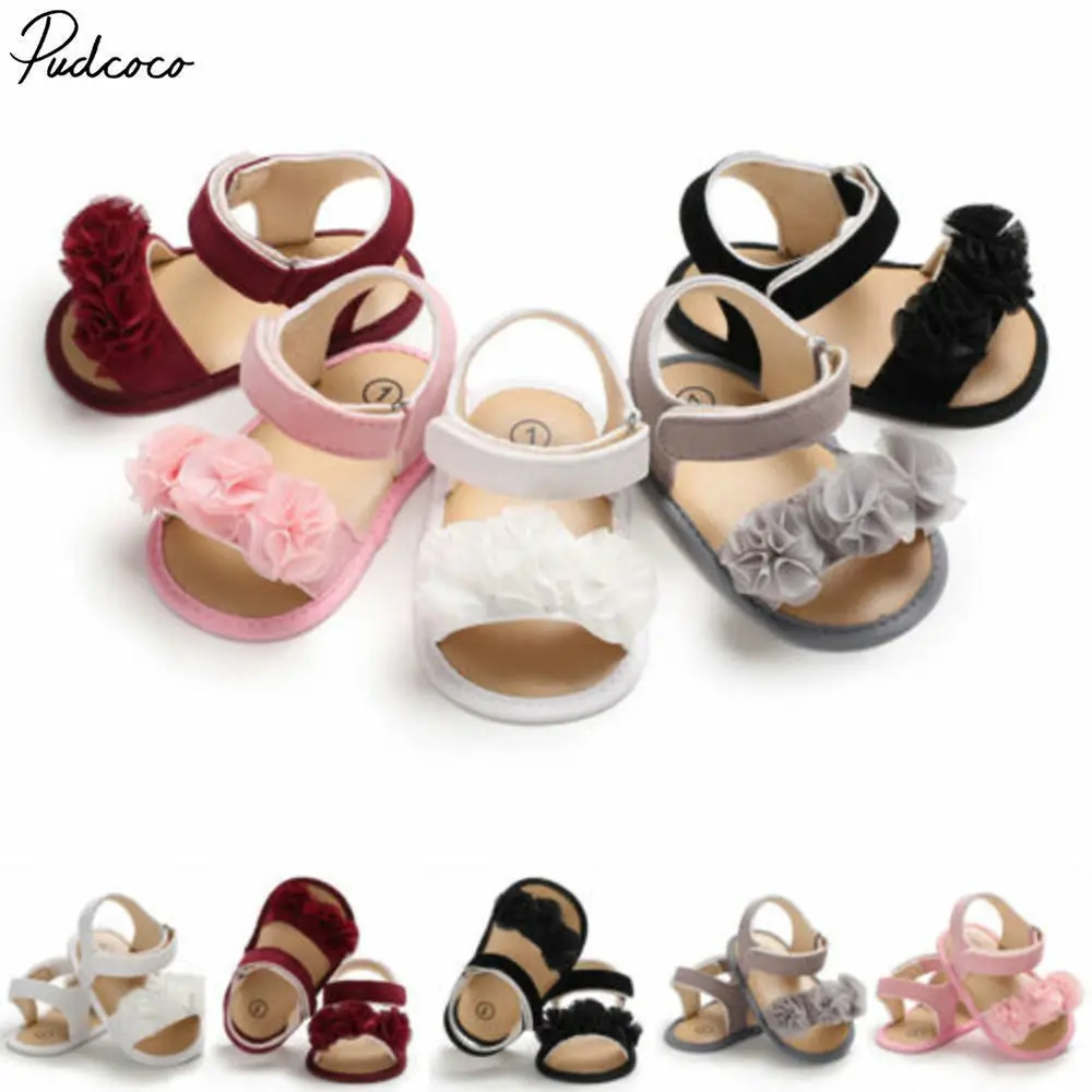 

Newborn Kid Baby Girl Flower Summer Casual Crib Shoes First Prewalker Us