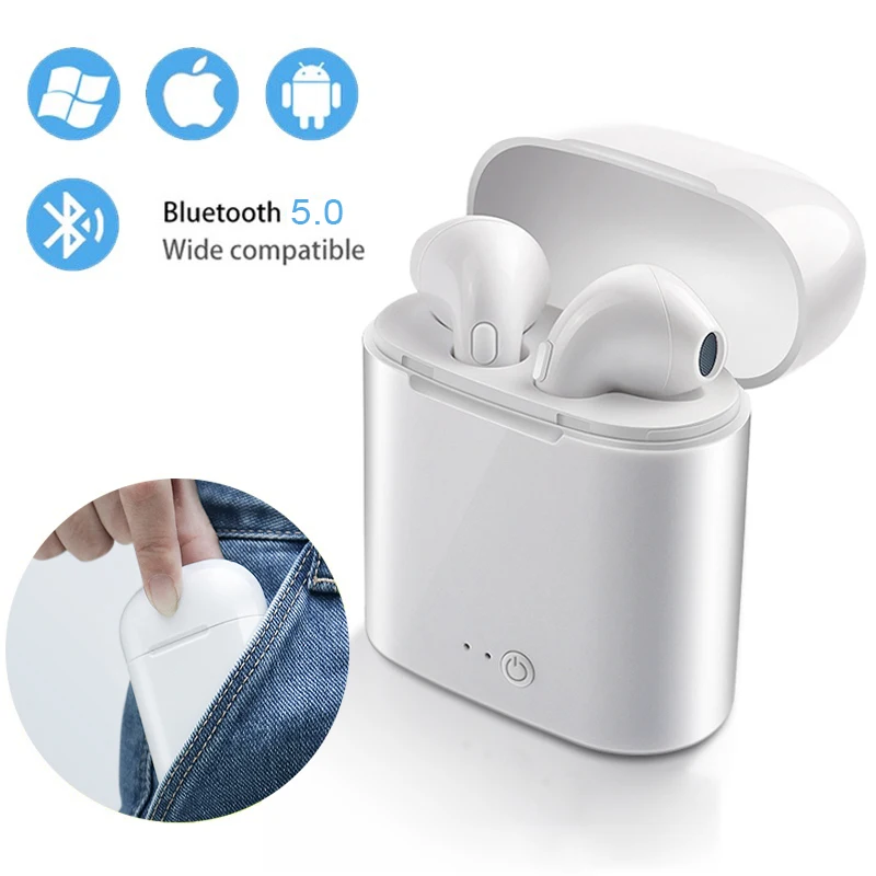 I7s TWS мини беспроводные Bluetooth 5 0 наушники стерео вкладыши гарнитура с зарядным
