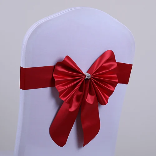 new chair sash bow wedding ribbon bow chair sash for chair cover for