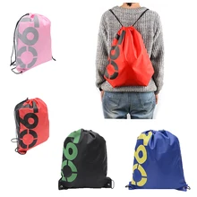 35PCS / LOT Women Drawstring Bag Oxford Waterproof Backpack Drawstring Bag Large Capacity Pouch Travel Sports Cloth Pack
