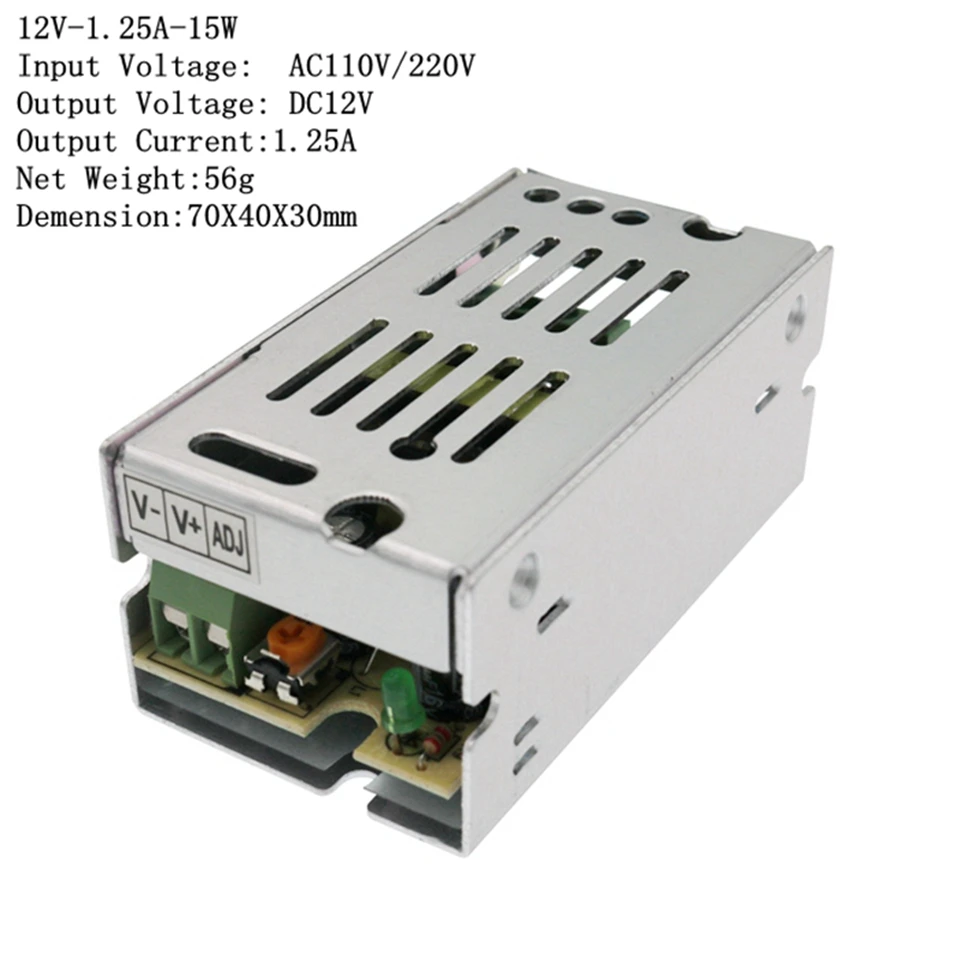 Светодиодный Питание 5V 12V 24V CE по ограничению на использование опасных материалов в производстве AC110V/220 V постоянного тока до DC5V 12V 24V Алюминий светодиодный драйвер адаптера переменного тока для Светодиодный Светодиодная лента LED освещение Трансформатор