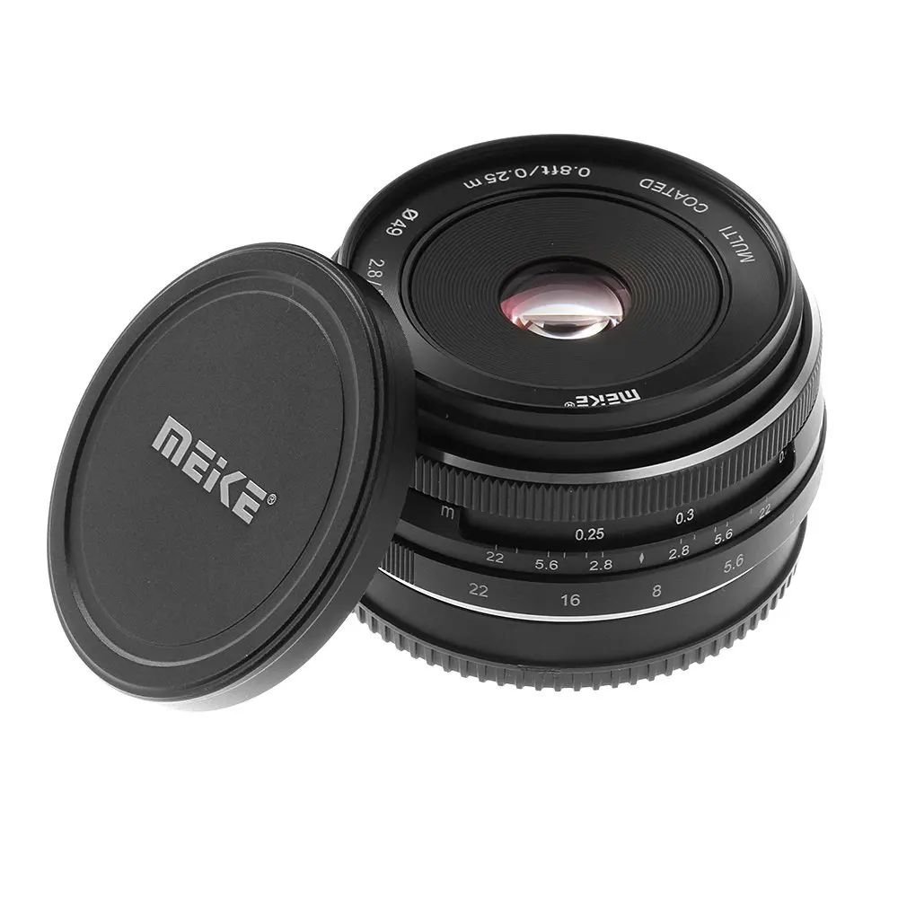 Meike 28 мм f2.8 фиксированный объектив ручной фокусировки для Olympus Panasonic M4/3 APS C