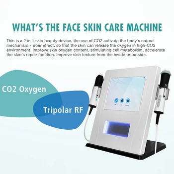 

CO2 oxygen facial machine exfoliating radio frequency oxygen tripolar rf Facial Oxygen Skin Care Machine