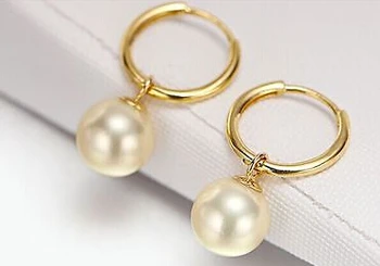 

ry00881 charming pair OF AAA++ 10-11mm south sea white pearl earring
