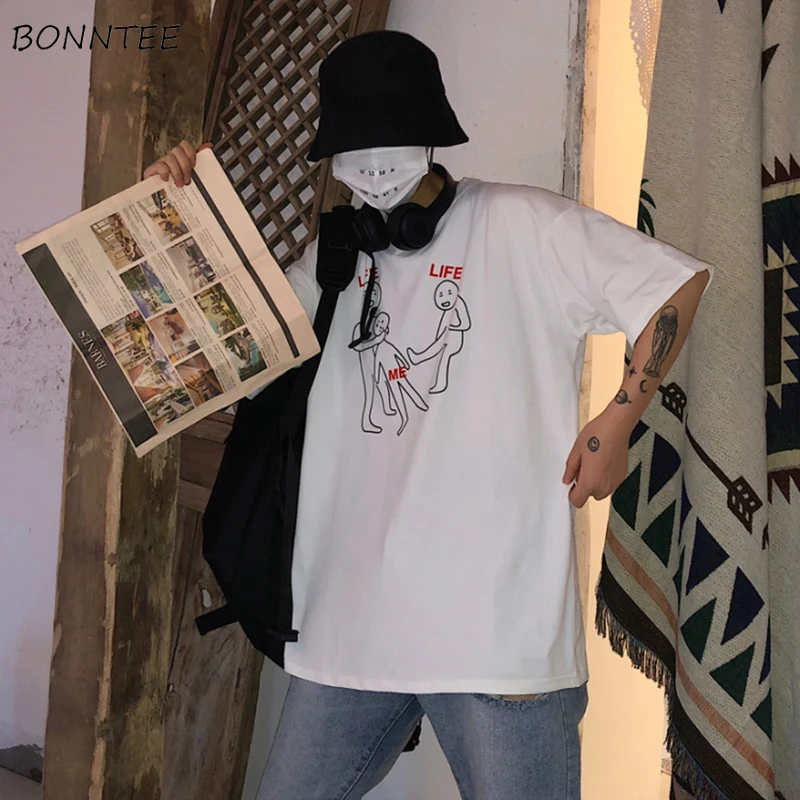 

T-shirts Women Loose Korean Style Leisure All-match Harajuku Hip Hop Short-sleeve Daily Ladies High-quality Womens Trendy Simple