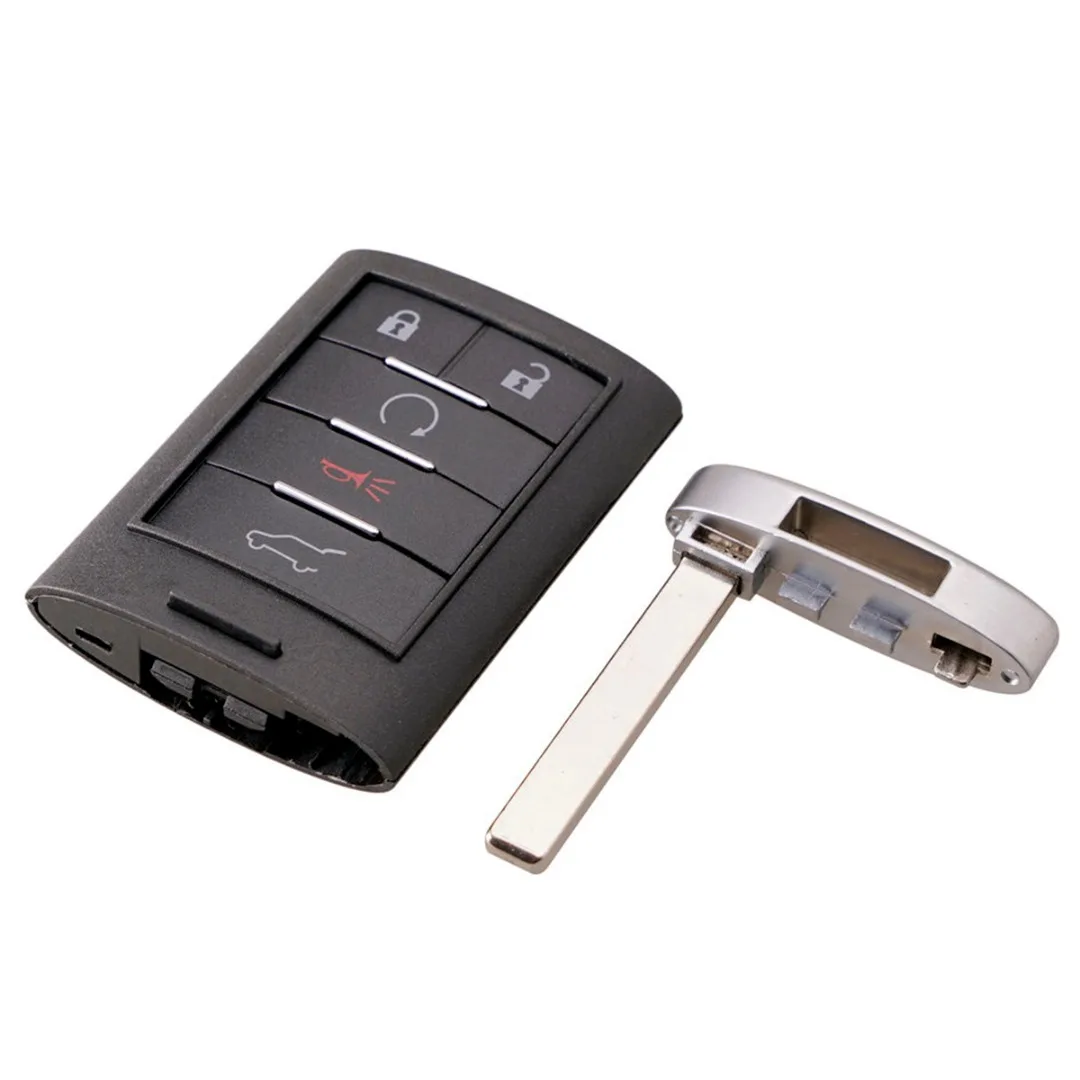 5 Buttons Keyless Entry Car Key Replacement Remote Key Fob NBG009768T for Cadillac 10-15 SRX 13-14 ATS XTS