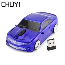 CHUYI беспроводная компьютерная мышь Мини Авто USB оптическая мышь 1600 dpi крутой спортивный автомобиль мыши с usb-приемником для ПК ноутбука рабочего стола