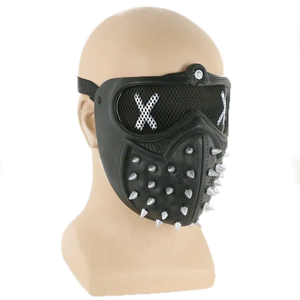 

Watch Dogs 2 Wrench Rivets Mask Cosplay Costume Prop 2018 Festival Holiday Halloween Christmas Party Cool Black Masks Breathable