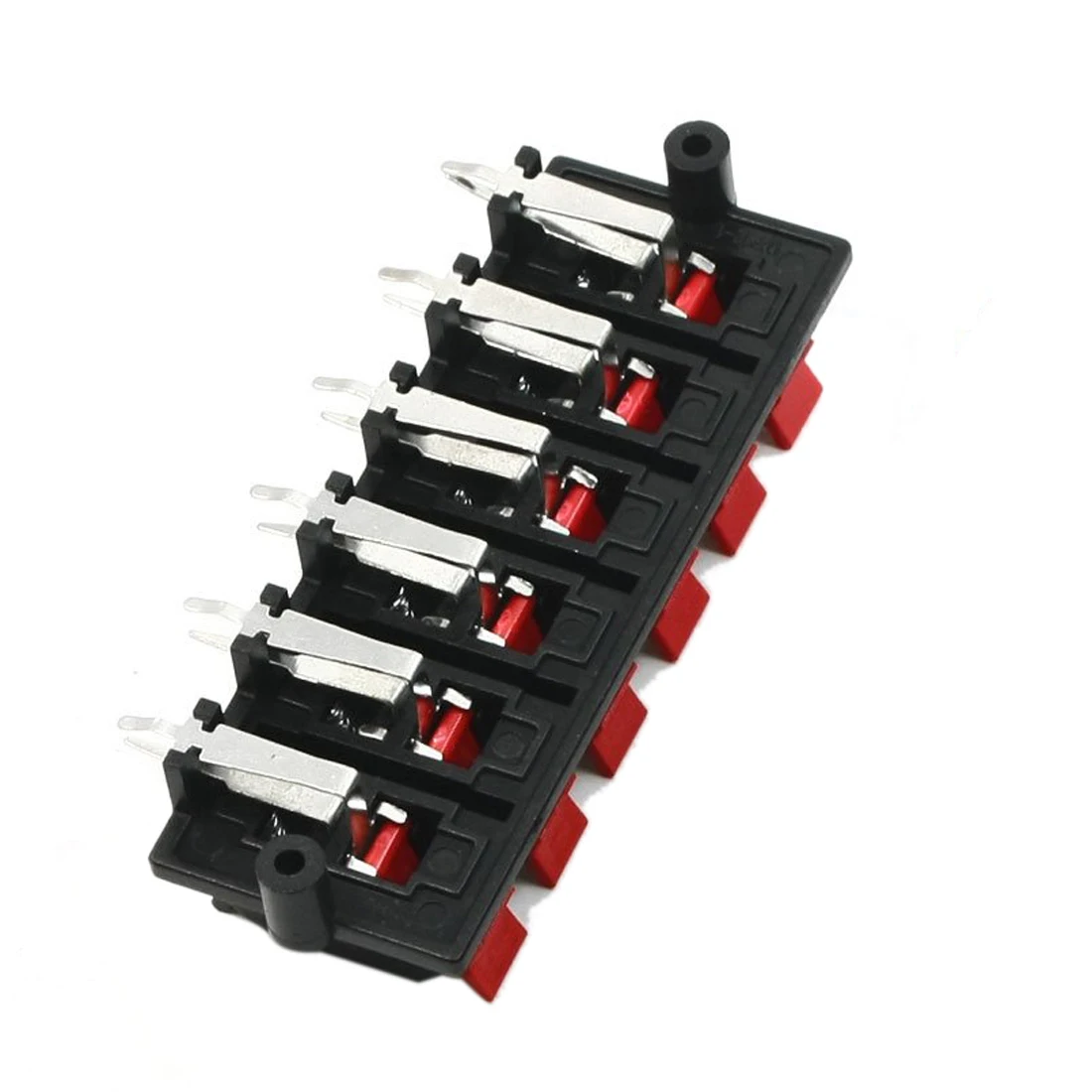 

2PCS Double Row Red Black 12 Pin 12 Position Push in Jack Speaker Terminals