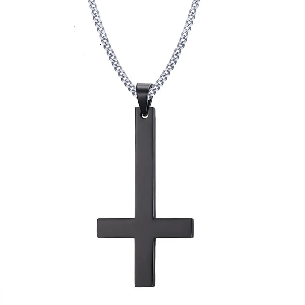 Mens Stainless Steel Cross Pendant 