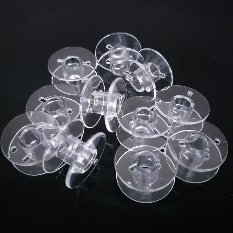 Горячая 10 шт прозрачные пластиковые пустые бобины для Brother Janome Singer Швейные машины BB5549