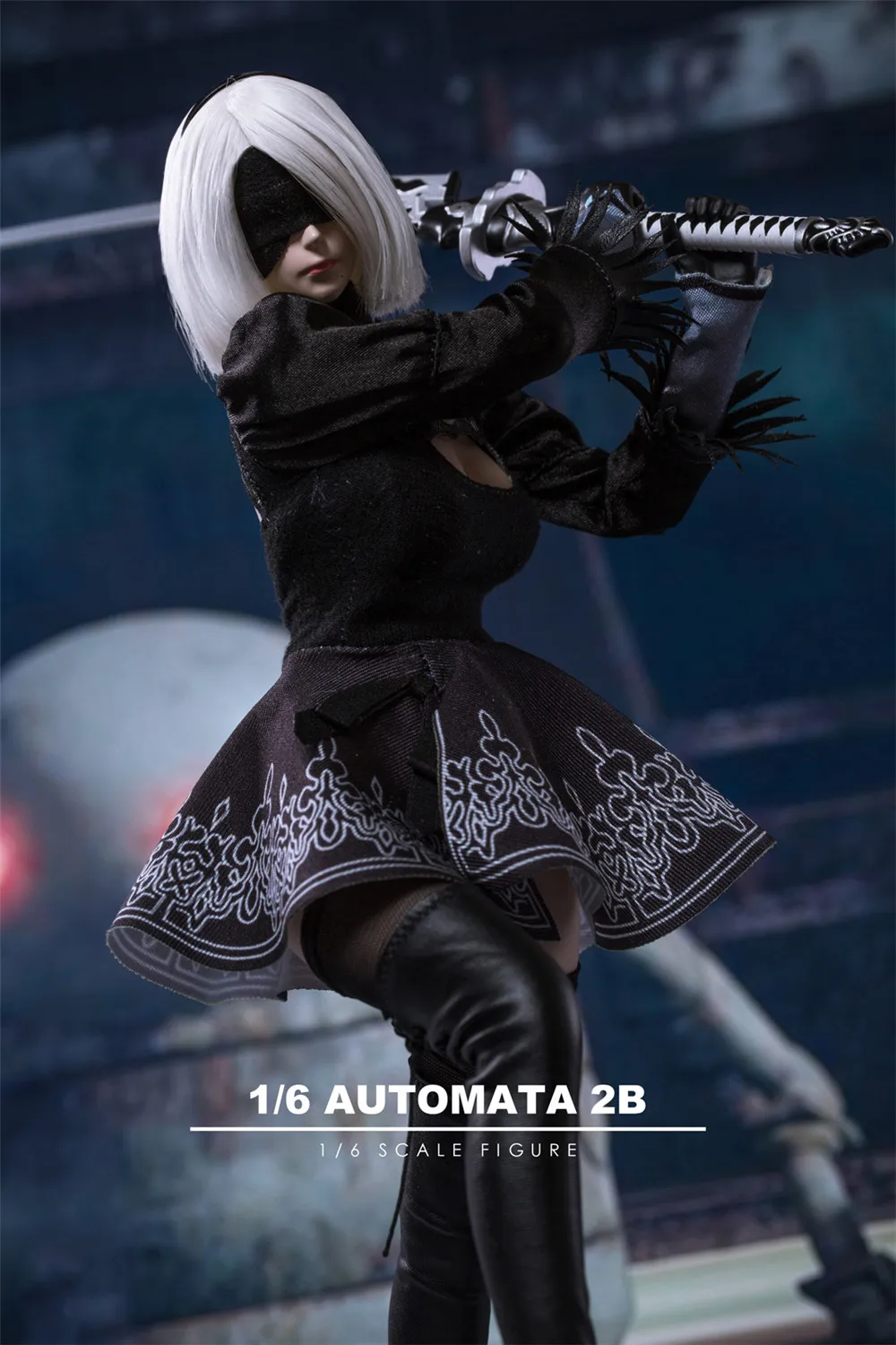Новинка 1/6 NieR: Automata 2B YoRHa № 2 фигурка девочки типа B с самурайским мечом Длинная