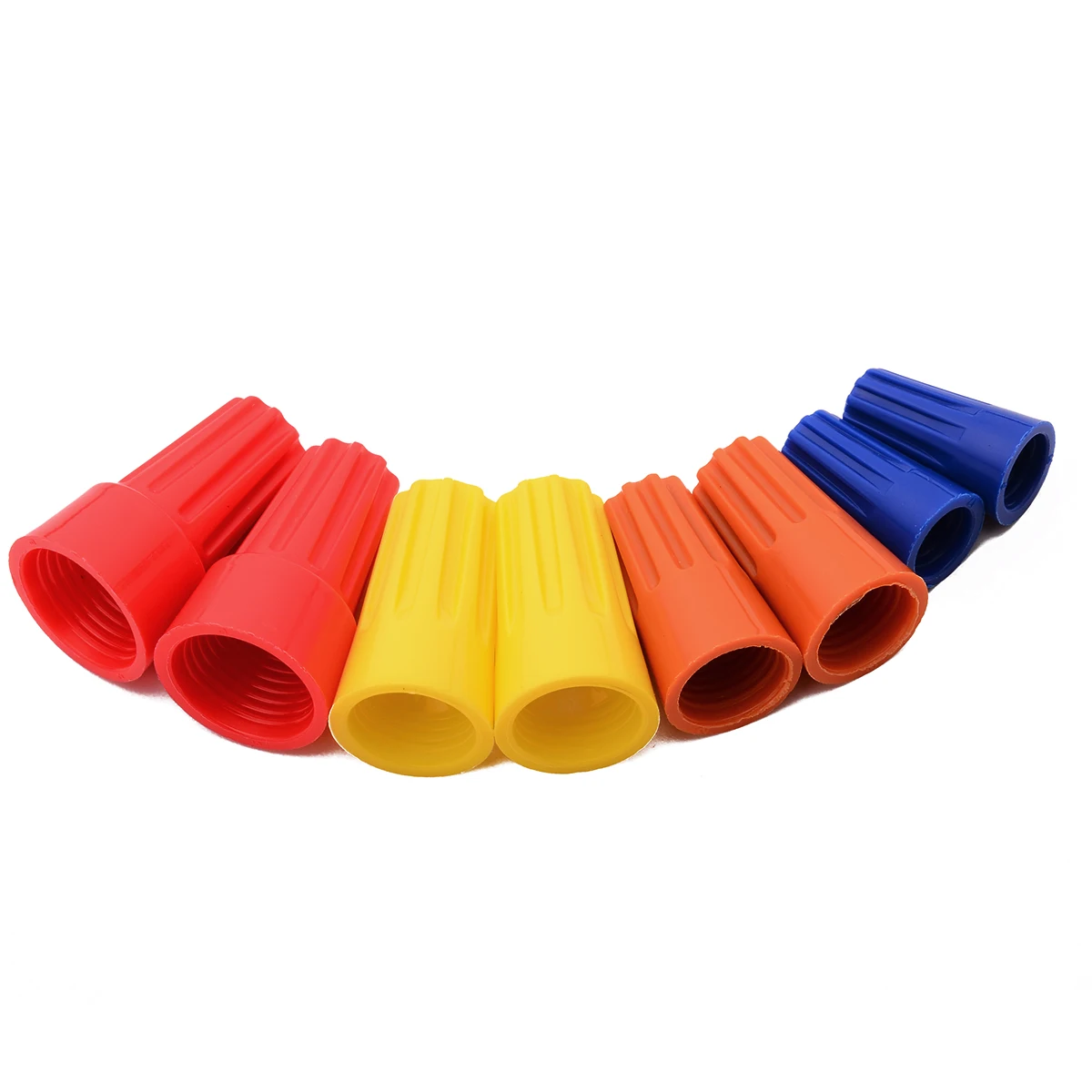 70Pcs/set Electrical Insulation Wire Twist Connectors Terminals Cap Nut Spring Insert Assortment Rotating Kit 4 Colors Mayitr