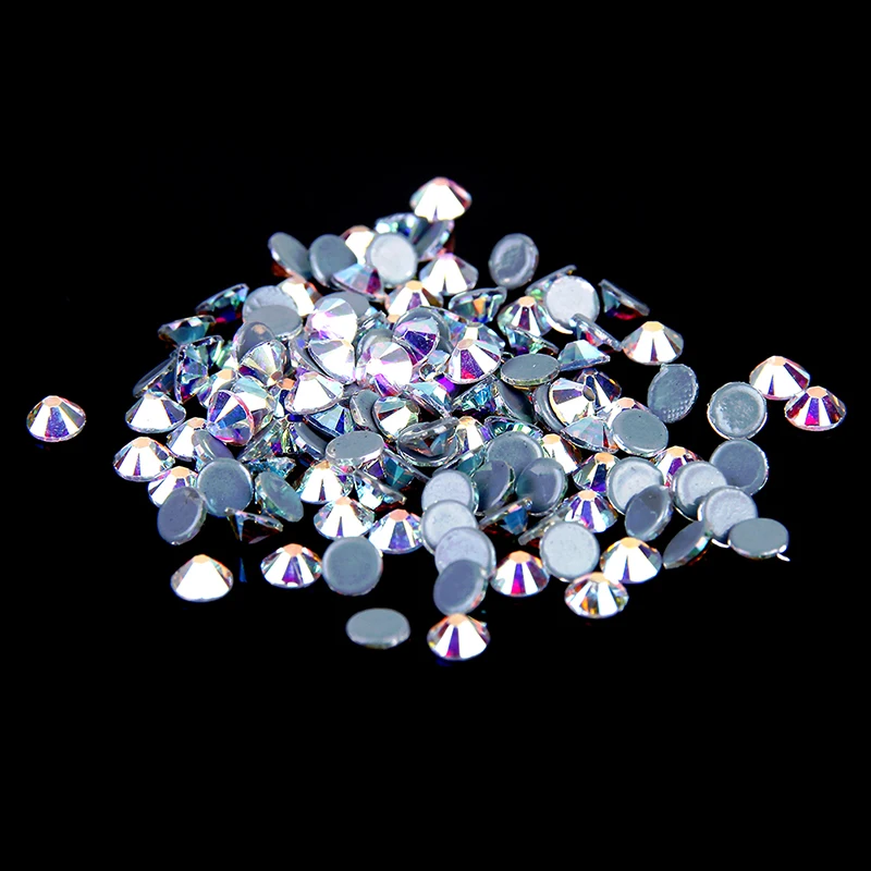 

Crystal AB color 27 1440pcs Hotfix Rhinestones Crystal Rhinestone with Glue Backing Iron on Perfect for Clothes Shoes Dresses