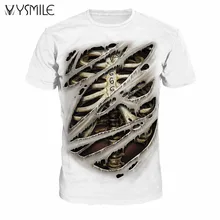 Brand Summer Men T Shirt Funny T-Shirts Hollow Skull Superman 3d Print Motorcycle T shirts Fashion Men Tees Streetwear Mens Tops
