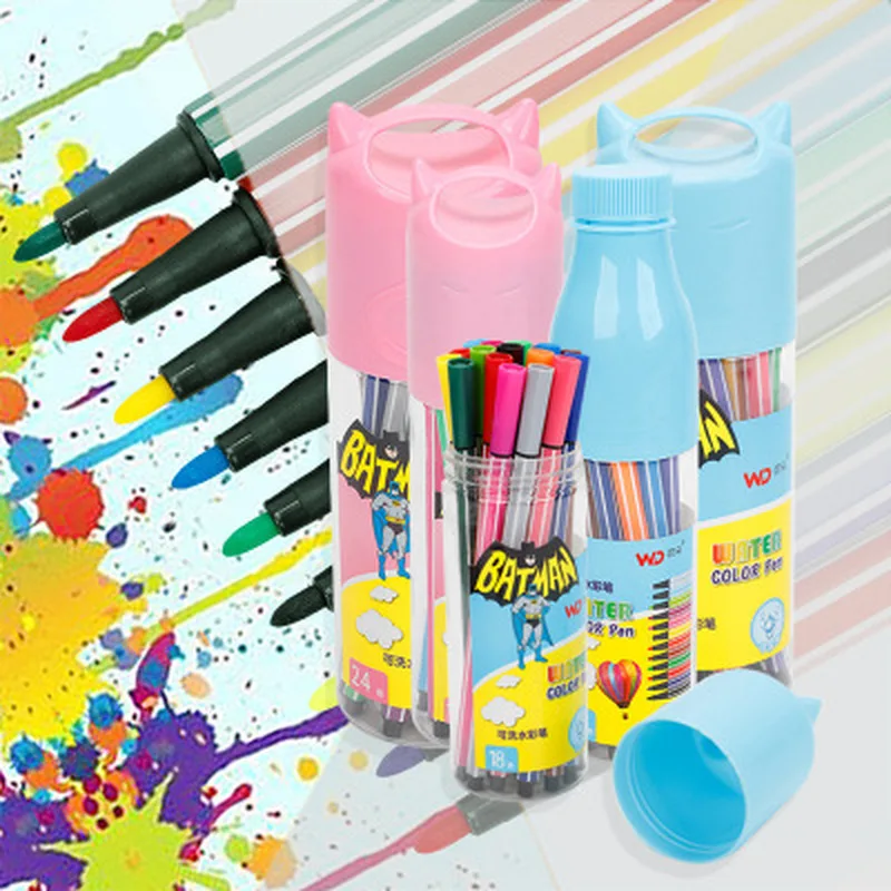 Watercolor Pen Set Wash Graffiti Children's Brush Bulk Painting Stationery Gift | Канцтовары для офиса и дома