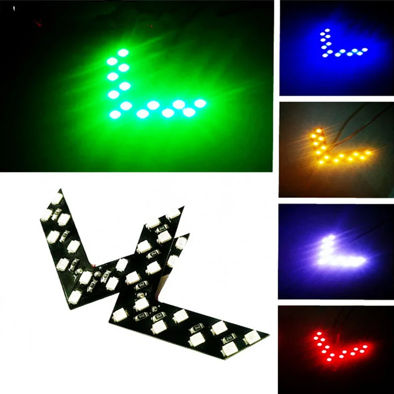 

2PCS Car Rearview Mirror Turning Light Motorcycle Hidden LED Steering Light 14SMD LED Arrow Light Turning Light