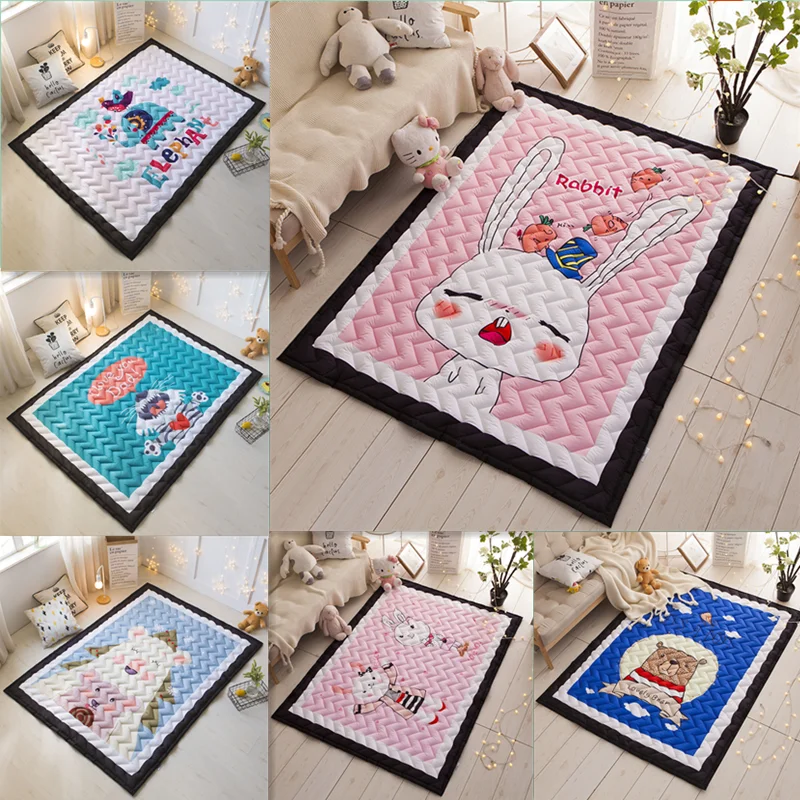 Мультяшный слон ковер с изображением лисы мягкий детский игровой коврик для ползания для детской комнаты, спальни, гостиной, пола, коврик для скалолазания, домашний декор