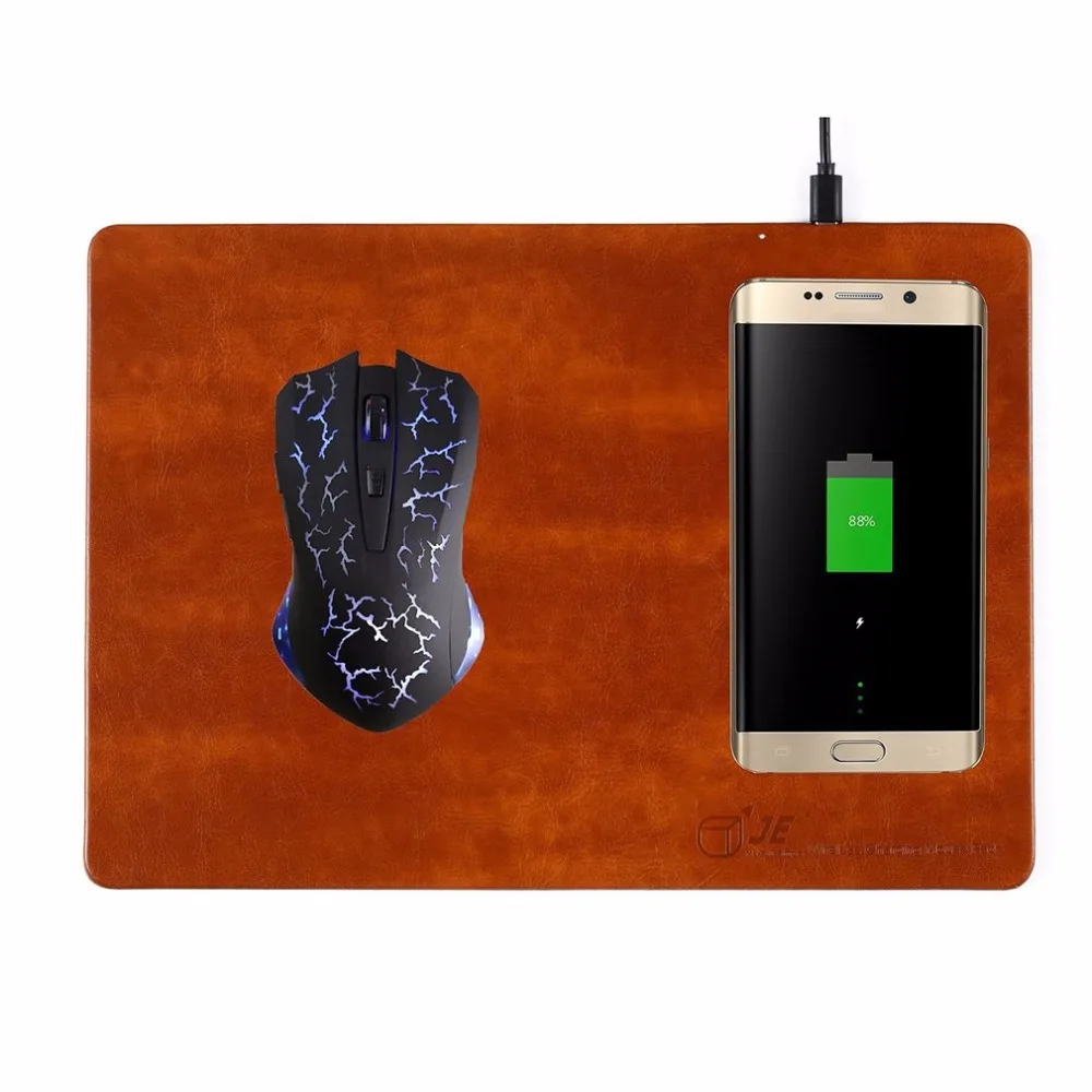 Multifunction Wireless Charging Mouse Pad PU Mouse Mat Wireless Charger