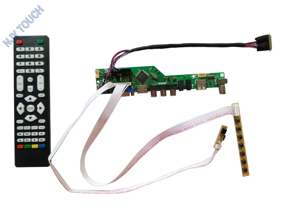 Мощный HDMI USB AV VGA ATV набор для платы ЖК-контроллер 15 6-дюймового LTN156AT05 1366x768 экрана |
