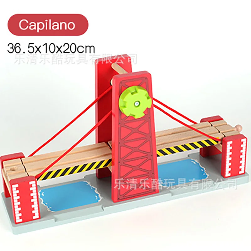 Друзья деревянный поезд трек железнодорожный мост аксессуары различные компоненты туннель крест мост деревянные игрушки развивающие игрушки - Цвет: 6