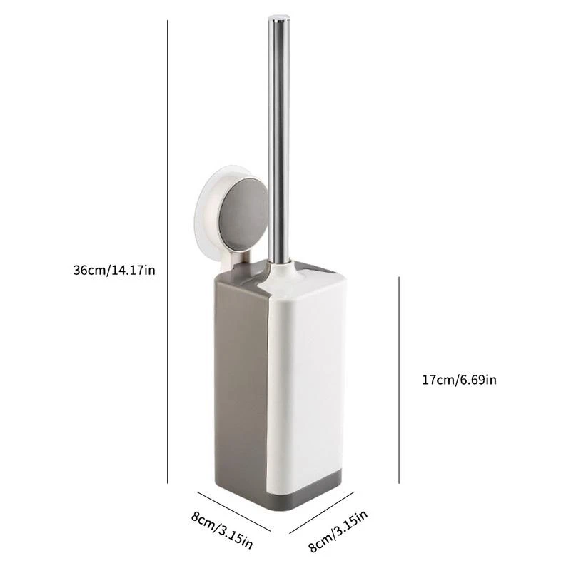Набор щеток для чистки туалета, Набор щеток и держателей для унитаза, инструмент для чистки, тип присоски, нержавеющая сталь, длинная ручка, брус