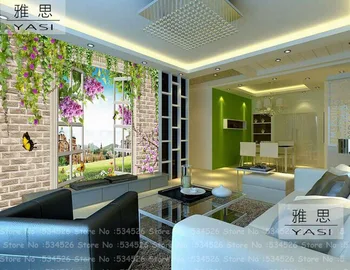 

Windows 3d landscape wallpaper fresco papel de pared tapete infantil wallpapers background homedecoration wallcovering
