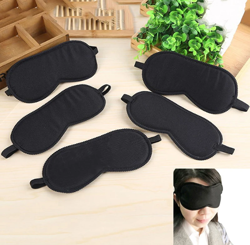 Hot Soft Portable Eye Mask Black Fast Sleeping Eyeshade Cover Eye Masks Shade Patch Women Men Blindfold Travel Sleepmasker 2