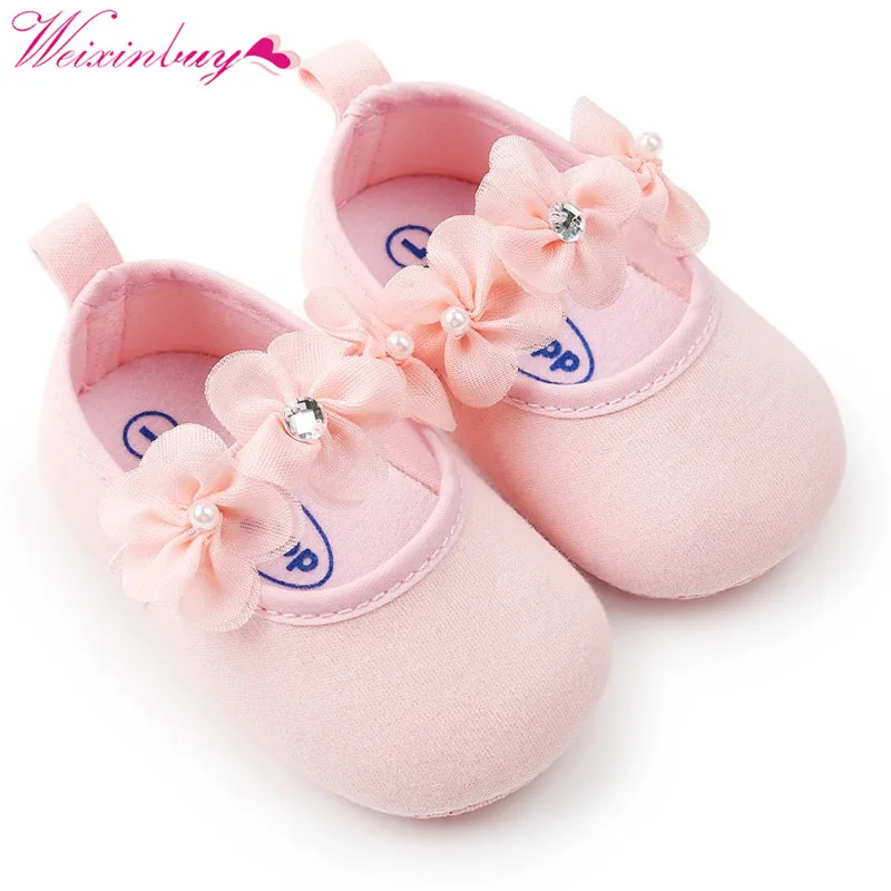 Обувь для новорожденных девочек; сезон весна-осень; Цветочная сетка со стразами; мягкая хлопковая детская обувь принцессы; модная детская обувь