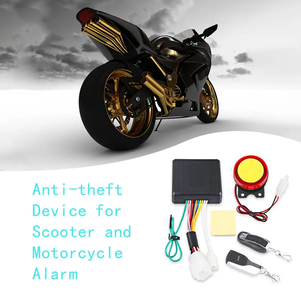 

Universal Motorcycle Alarm System Scooter Anti-theft Security Alarm System Two-way with Engine Start Remote Control