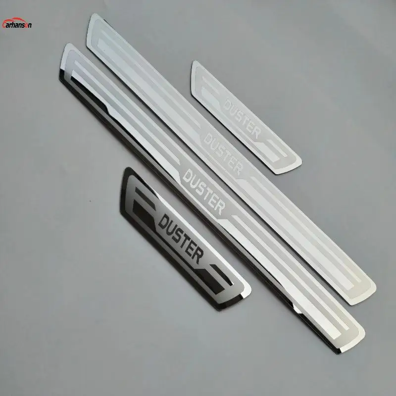 For Car-Styling Accessories Dacia duster renault 2010-2020 door sill Stainless Steel Scuff Plate Protector car Styling Sticker