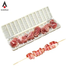 Wulekue Пластиковые Многофункциональный Жаркое Барбекю Вертел Машина Мясо Растительное Строка Готовить БАРБЕКЮ Инструмент