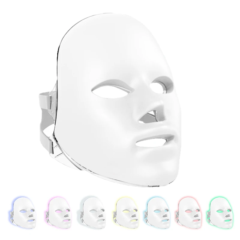 

Led Mask Facial Beauty Ultralight Version Photon LED Therapy 7 Colors Light Skin Care Rejuvenation Wrinkle Acne Removal Beauty