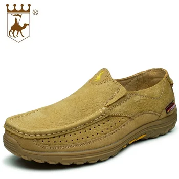 

Men Slip On Casual Shoes Genuine Leather Oxfords Loafers Spring Autumn Breathable Anti-slip Driving Shoes AA20528