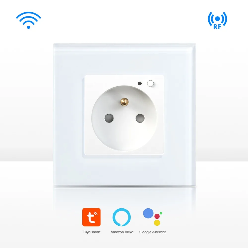 

Wall Socket Wall Socket Smart Socket WIFI Socket with Remote White Black Gold