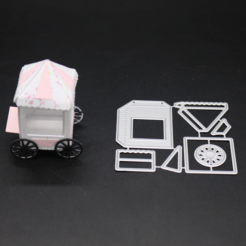 

Swovo Wedding car frame Craft scrapbooking DIY Shape Metal cutting dies Carbon steel Book photo album art card Dies 79*70mm