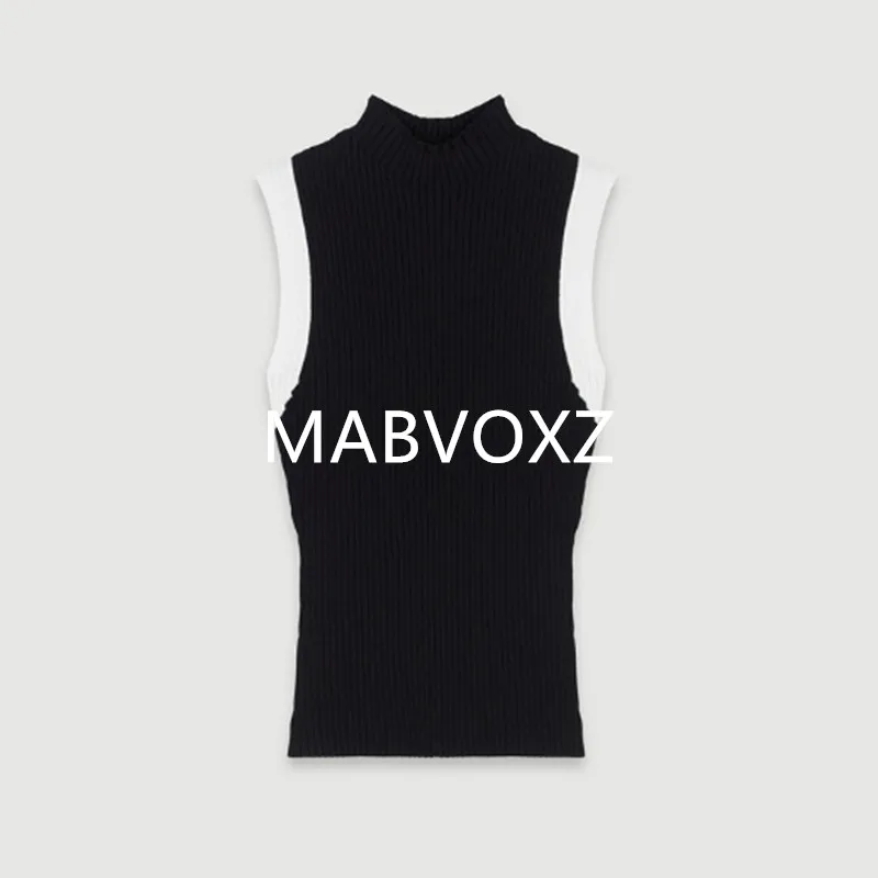 

Women Knitted Black Tank Top 2019 Summer Fashion Sleeveless Slim Clothing Sexy Tops