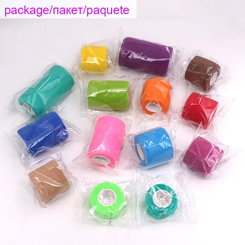Colorful Athletic Tape Self Adhesive Elastic Bandage Elastoplast Breathable Knee Finger Ankle Palm Sports Protector Pet 4.8m sports tape kinesiology tape
