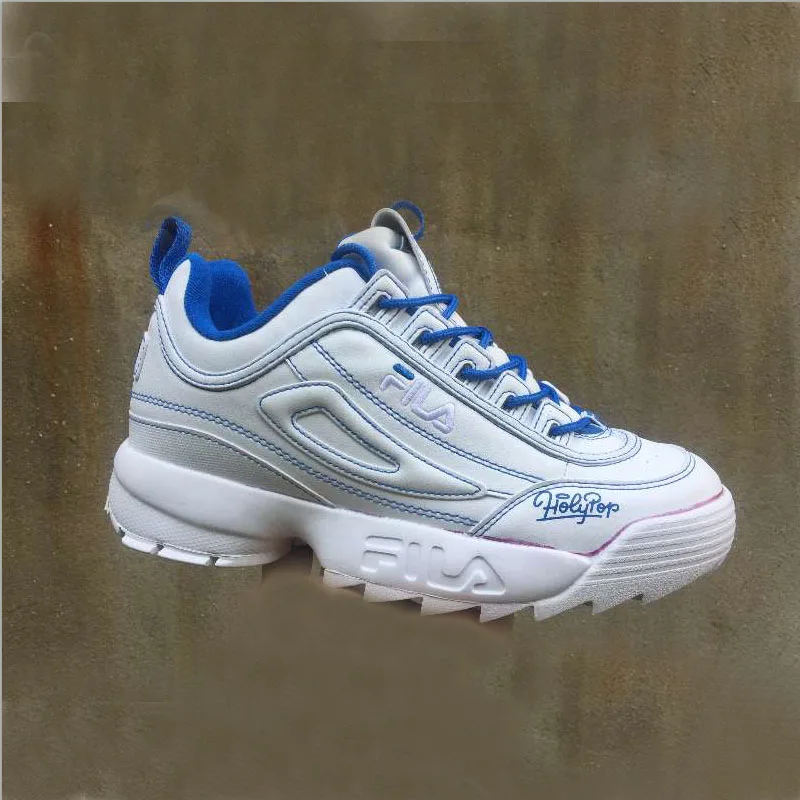 

2018 Fila Disruptor II 2 Men New Sneaker Running Shoes Global limited Edition White and Blue Shoes Size36-44