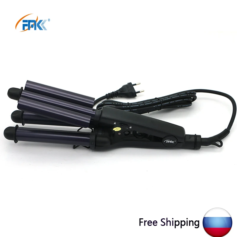 FMK Tourmaline Ceramic Styler Hair Waver Curler Roller 3 Barrel Wavers Hair Styling Tools Hair Curling Iron Crimper Tongs HT020A fmk tourmaline ceramic styler hair waver curler roller 3 barrel wavers hair styling tools hair curling iron crimper tongs ht020a