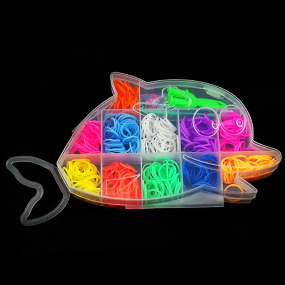 Animal Boxed Rubber Loom Bands Barcelets Set Kids Girls Diy Gift