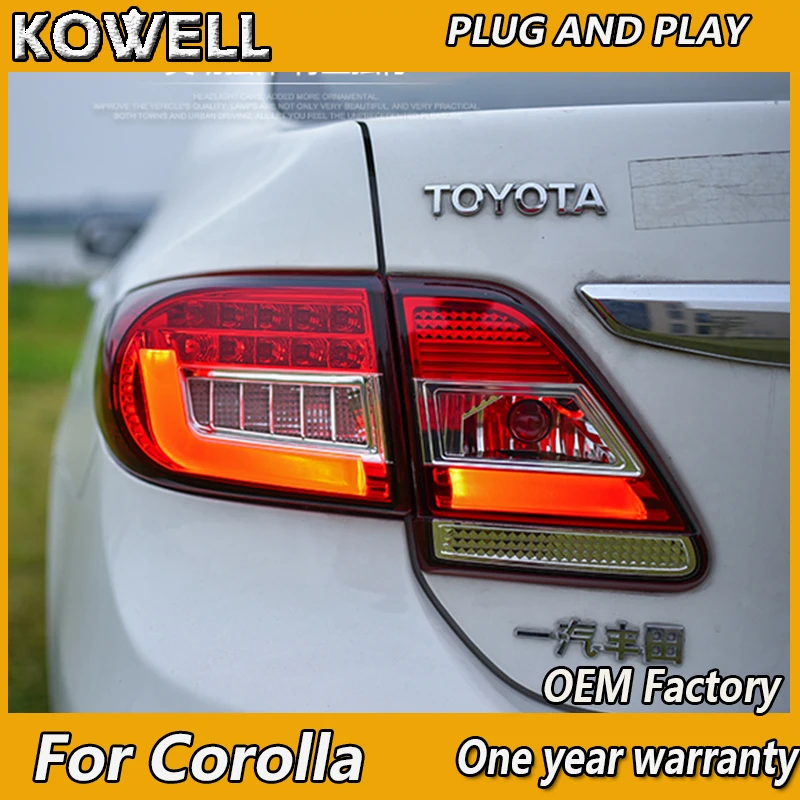 KOWELL стайлинга автомобилей задний фонарь для Corolla задние светильник s 2011-13 Altis